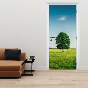 Fototapet pentru ușă - Copac în luncă (95x205cm)