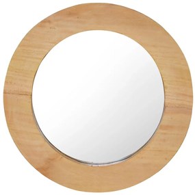 vidaXL Oglindă de perete, 40 cm, tec, rotund