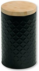 Cutie de depozitare Kesper 38246 din metal, negru,diam. 11 cm