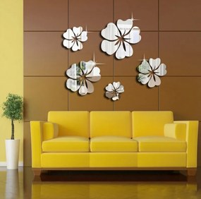 SENTOP | Decor modern de perete floare - oglindă autocolant - FILKAJ