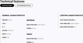 Pendul ceramic design decorativ VENICE Blue