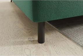 Colțar verde extensibil/cu spațiu de depozitare cu tapițerie din catifea (cu colț pe partea stângă/în formă de ”L”) Barea – ELTAP