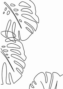 Poster 29x41,4 cm Monstera - Veronika Boulová