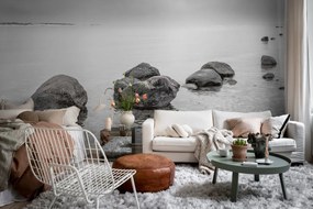 Fototapet, Rocky Lake, Gray, Rebel Walls