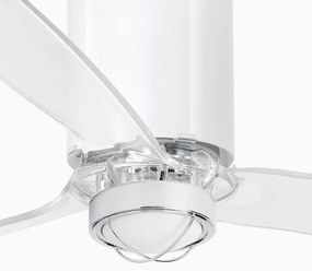 Lustra cu Ventilator si telecomanda MINI TUBE M LED alb/transparent