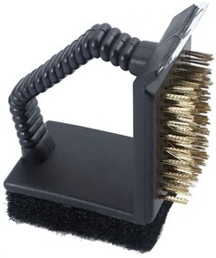 Perie de curatat gratar 3in1 Kinghoff KH 1913, 12x10x7 cm, Maner ergonomic, Universal, Negru