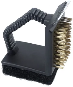 Perie de curatat gratar 3in1 Kinghoff KH 1913, 12x10x7 cm, Maner ergonomic, Universal, Negru