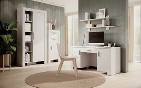 Poliță Suspendată CESIRO, ADRK Furniture (Culoare: Alb / Alb)