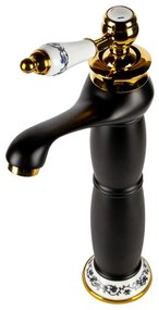 Izmir Black & Gold Baterie retro înălțată pentru lavoar