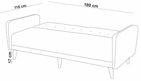 Set Canapea Extensibilă si Fotoliu Aria, Gri