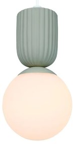 Pendul cu Forma Organic din Ceramica si Sticla, Sadie bej