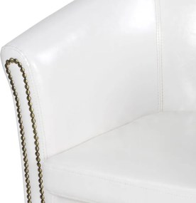 MIADOMODO Set fotoliu Chesterfield, 58 x 71 x 70 cm, alb