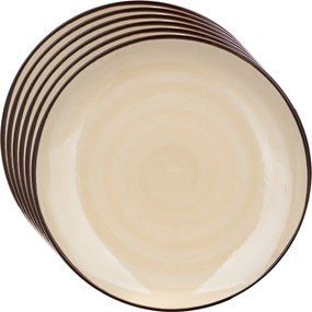 Set de 6 farfurii de desert Banquet Palas 21.5 cm,cream