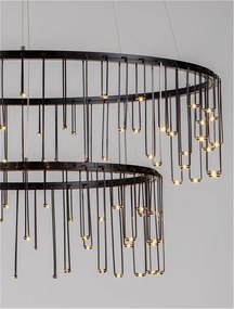 Lustra LED design ambiental deosebit Stellar 65cm, negru