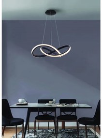 Lustra LED cu telecomanda design modern INFINITY 80 CCT BK