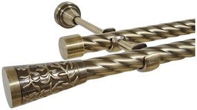 Galerie TWIST dubla SEVILLA fara inele 19/19 mm - aur antic (Alege marime: 200 cm)
