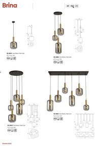 Lustră pe cablu BRINA 3xE27/23W/230V Redo 01-3198