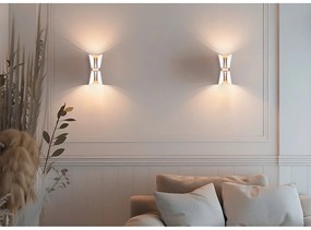 Aplică de perete albă/în culoarea bronz Coat – Trio