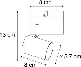 Spot inteligent alb reglabil pătrat, inclusiv Wifi GU10 50mm - Jeana