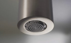Coloana de dus  cu palarie, para de dus si baterie, otel, Deante Silia Hexa Otel