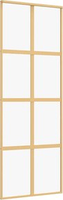 vidaXL Ușă glisantă auriu 76x205 cm sticlă ESG transparentă/aluminiu