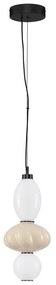 Pendul LED decorativ ceramic Bej, Alb, ONETA