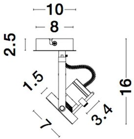 Aplica cu spot directionabile SALVA negru NVL-9155101