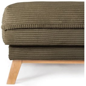 Taburet verde cu tapițerie din catifea reiată Tori – Bonami Selection