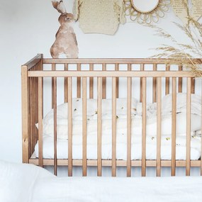 Patut din lemn pentru bebe, inaltime saltea reglabila, Stardust  Craft vintage 120A 60 cm