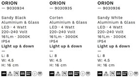 Aplica LED iluminat exterior ambiental IP54 ORION cafeniu