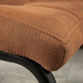 Set de 2 scaune tapitate cu microfibra Modena maro deschis vintage A-38615 VC