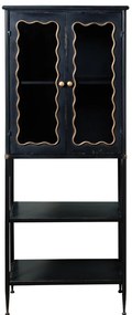 Vitrina din metal si sticla, cu 2 usi, aspect vintage, Sagan