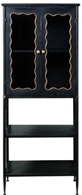 Vitrina din metal si sticla, cu 2 usi, aspect vintage, Sagan