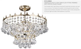Lustra cristal design LUX Versailles 5L 9113-39GO SRT