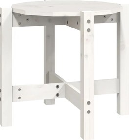 vidaXL Măsuță de cafea, alb, Ø 52,5x45 cm, lemn masiv de pin