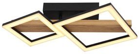 Plafoniera LED design indistrial Dustin negru 48x30cm