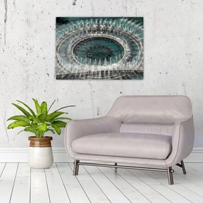 Tablou pe sticlă cu fântănă arteziană (70x50 cm)