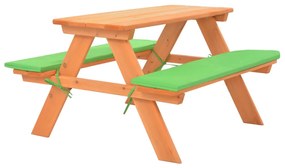 vidaXL Masă cu bănci pentru picnic copii 89x79x50cm lemn masiv brad