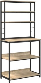 vidaXL Raft de bucătărie Stejar Sonoma 80 x 40 x 168 cm Lemn compozit