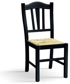 Scaun Hard, lemn de fag, sezut paie, L 46cm/l 50cm /H 95cm - NEGRU