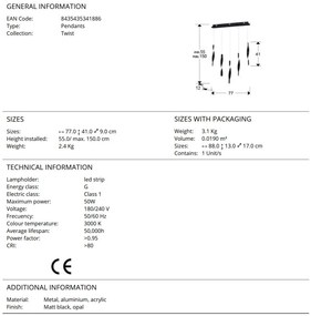 Lustra LED suspendata design modern Twist
