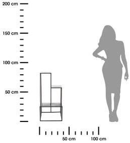 Suport flori KASKADA 85x40 cm negru