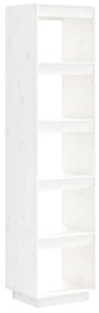 810855 vidaXL Bibliotecă/Separator cameră alb 40x35x167 cm lemn masiv de pin