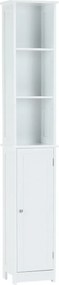Dulap ATENE TYPUL 1, alb, cu o usa, 30x24x172 cm