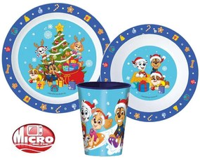 Patrula Cățelușilor Holiday Set de masă de Crăciun, set de micro plastic, cu cană de 260 ml