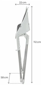 Scaun de masă pentru copii 2 în 1 KINDERKRAFT DINNLY gri