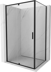Mexen Exo cabină de duș batantă 125 x 75 cm, transparentă, neagră - 819-125-075-70-00