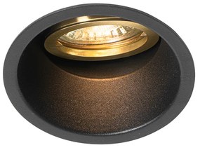 Spotlight modern îngropat negru cu auriu rotativ și înclinabil - Alloy