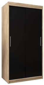 Dulap de haine 100 cm Toki (stejar sonoma + negru mat). 1064801