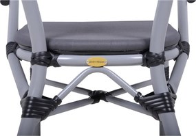 Scaun de grădină gri din metal Toskana – Garden Pleasure